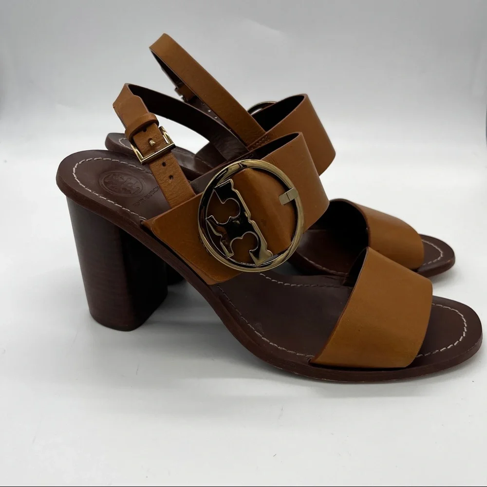 Tory Burch Tan Heeled Sandals - Picture 2 of 4